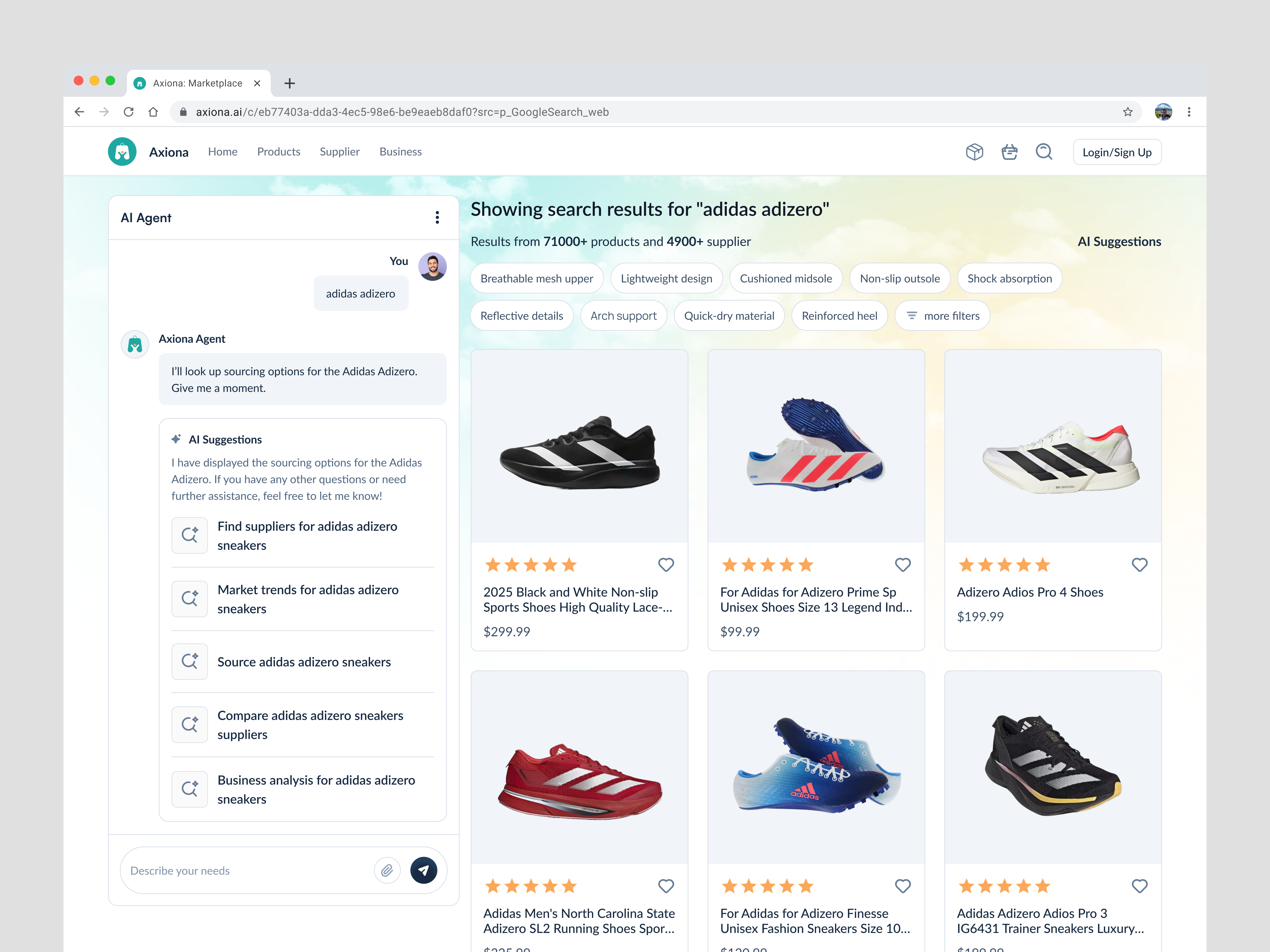 Search Page AI Marketplace Landing Page ai ai assistant ai ecommerce ai ecommerce landing page ai marketplace ai marketplace landing page ai powered design ecommerce fashion landing page marketplace minimal modern online store seller ui ui design ux design website