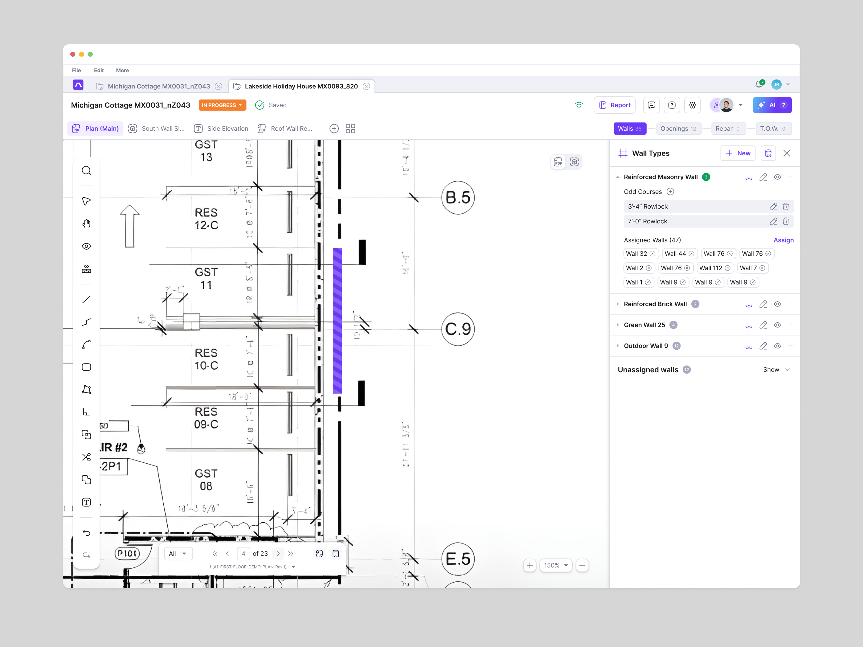 Archiden - Masonry Software UI - Canvas