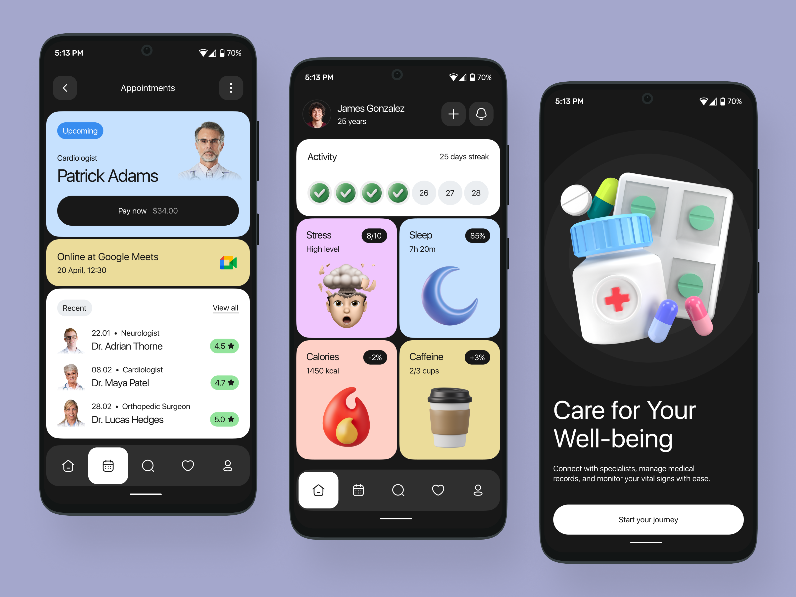 Healthcare Telemedicine Mobile App Design