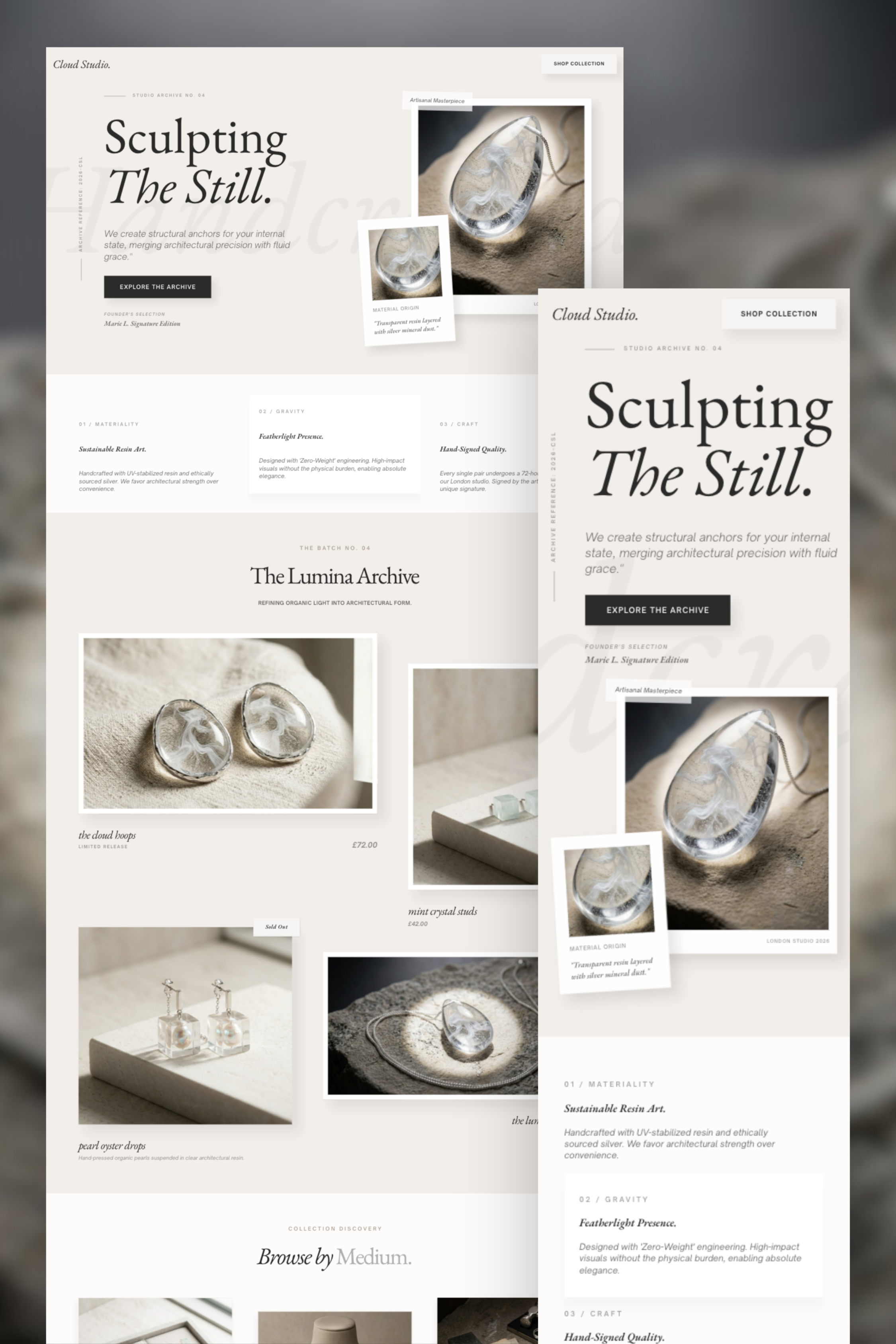 Website For Small Business, Minimalist Jewelry Shop Landing Page branding business website canva template clean design creative business digital product diy website editable template entrepreneur landing page minimalist modern design professional services page simple website small business ui design web design website design website template