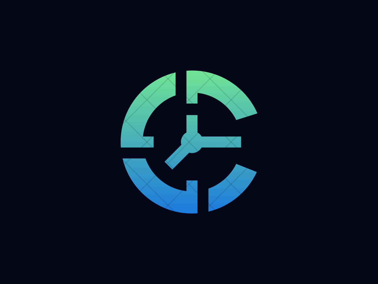 Example of Letter C Clock Logo