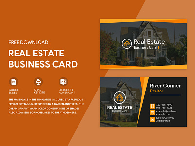 Realtor Business Card Free Google Docs Template business card cards docs document estate google print printing real real estate realtor template templates visit visiting