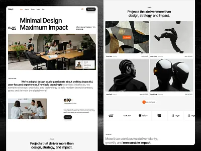Obliq — Portfolio & Agency Template agency branding creative agency design design agency framer graphic design ui web design webflow website design