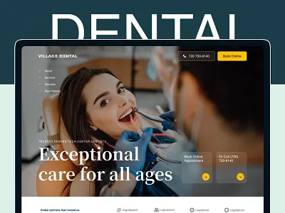 Dental-Health-Website dental care dental care website dentalclinic dentalhealth dentist website dentistry health health care medical medical services teeth ui design ux design web design website design