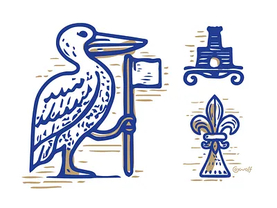 Vintage Golf Event Illustration antique artist branding castle classic etching flag golf icons illustration logo new orleans old fashioned pelican print regal trophy vintage wealth
