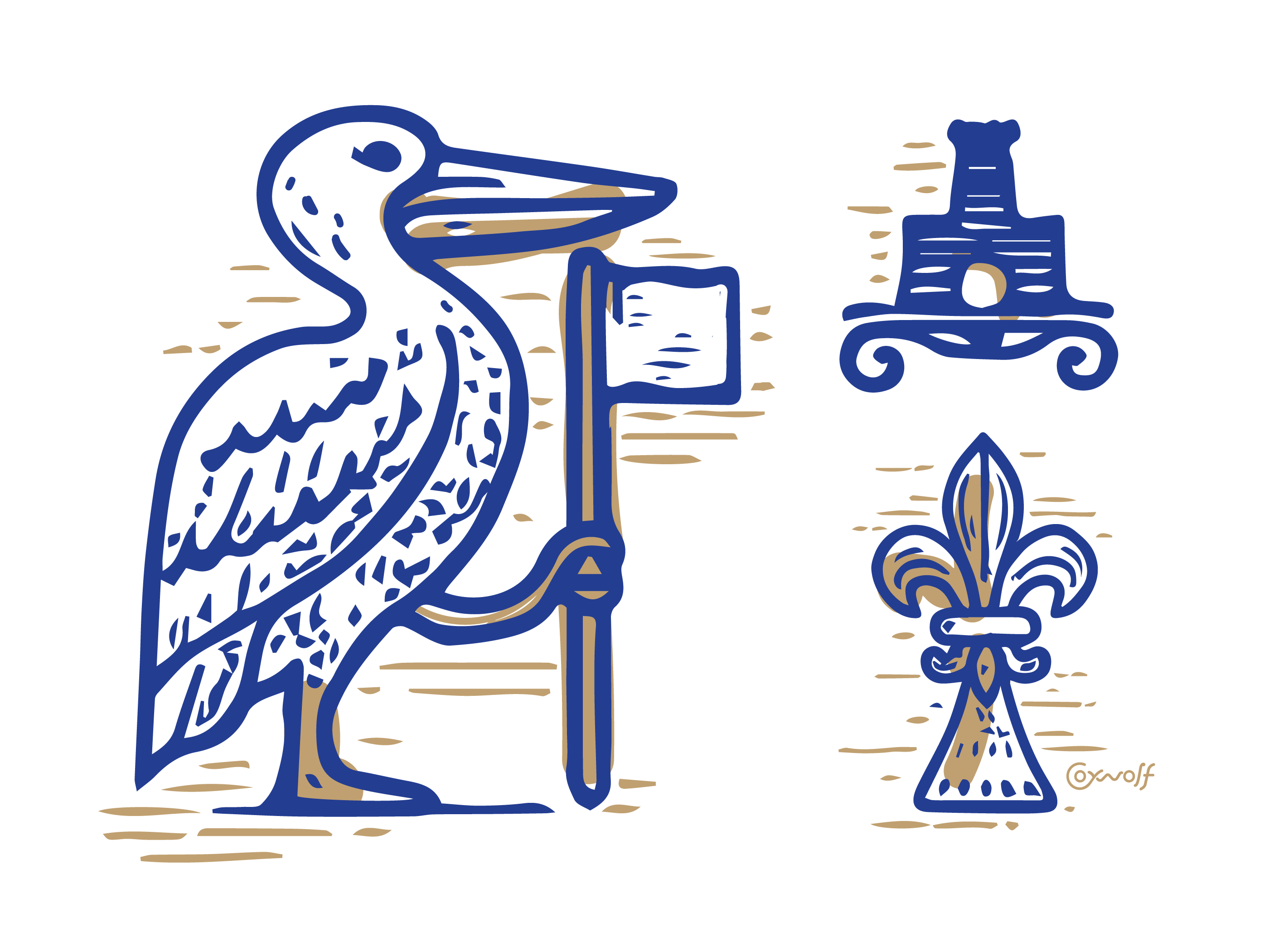 Example of Vintage Golf Event Illustration