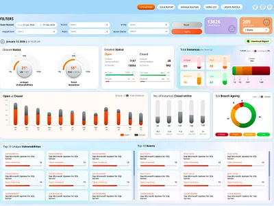 Vulnerability Management Dashboard dashboard data vidualization ui ux