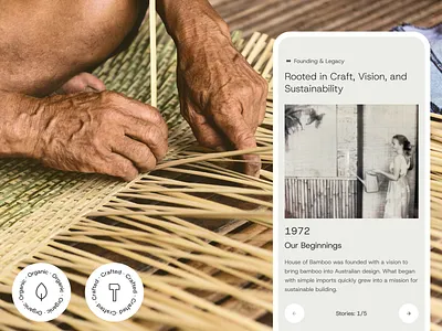 House of Bamboo Storytelling Website Design Heritage & History branding ecommerce graphic design logo shop ui ux uxui website
