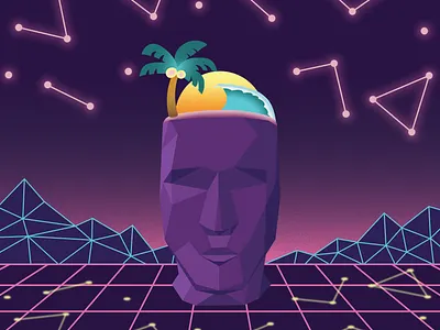 Vaporwave Vibes color design graphic design vector