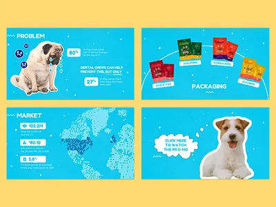 Pitch Deck Infographic | Problem | Market ai blue bright company presentation deck design design funny google slides graphic design keynote pitch deck pitch deck design power point powerpoint presentation presentation design presentation layout typography