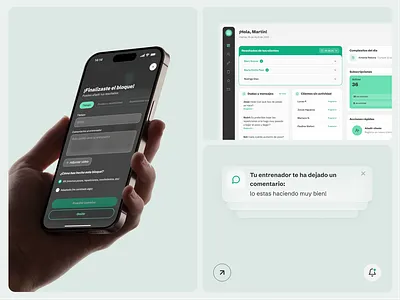 Fitness Platform | Product Design coach dark mode dashboard fitness gym app modal notifications product design trainer panel ui user experience ux
