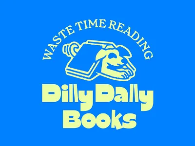 Dilly Dally Books books dog illustration lettering logo