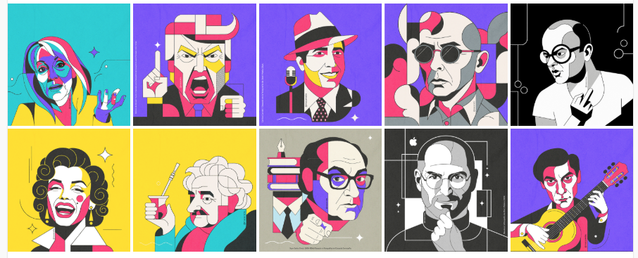 Retratos famosos