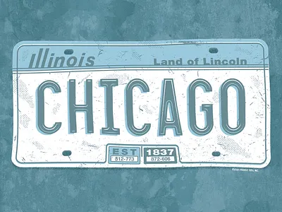 Illinois License Plate chicago illinois license plate vintage