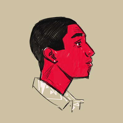 Happy character head illustration illustrator people portrait portrait illustration procreate rap rapper
