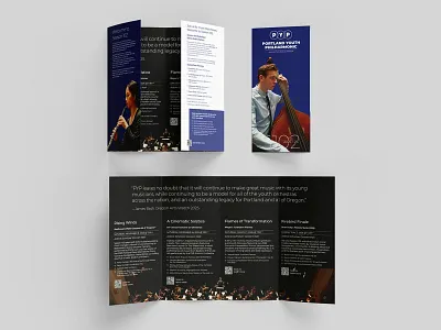 Portland Youth Philharmonic Quadfold booklet branding brochure music school portland youth philharmonic print quadfold youth orchestra