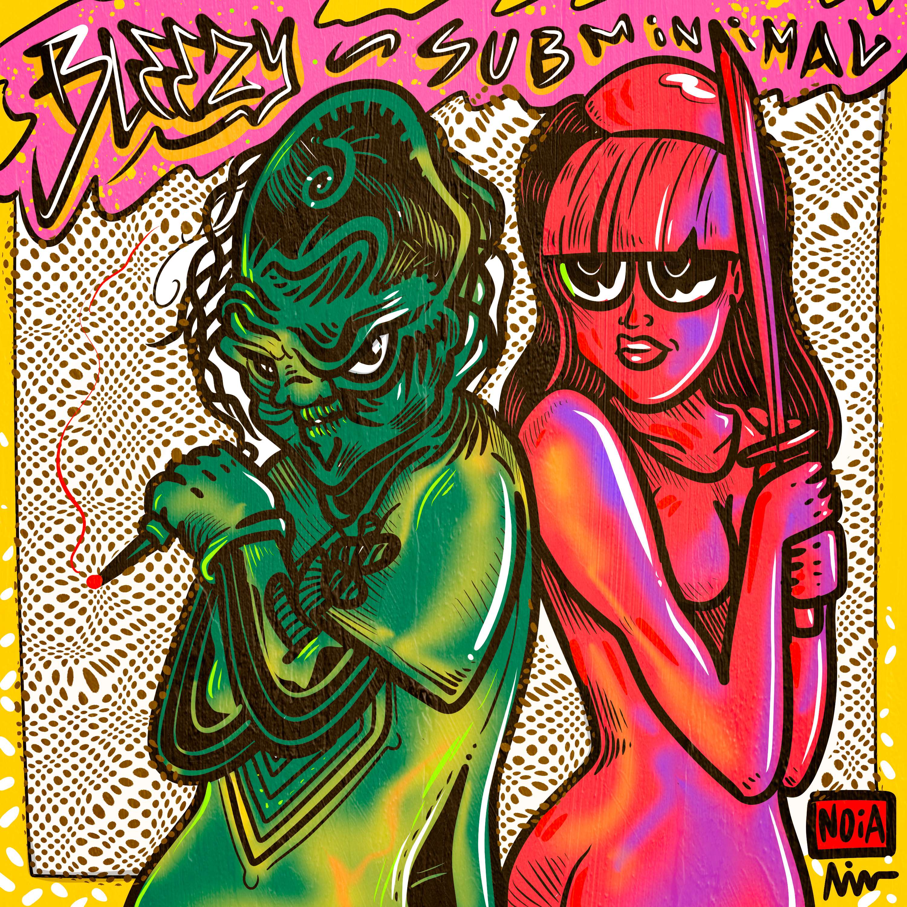 "SubMinimal" art branding cartoon character color pencil comic cover design draw dream fun hiphop illustration music strange vintage water ink weird