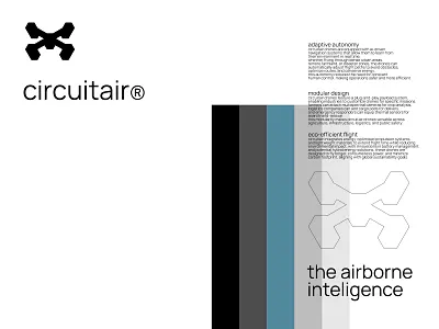 Circuitair 2 drone future gadget logo modern simple tech