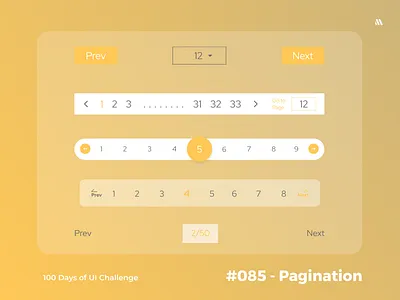 100 Days of UI - Day #085 (Pagination) 085 adobe xd app app design branding dailyui dailyui 085 day 085 day 85 design figma graphic design illustration logo pagination ui ui design ui page ui pagination vector