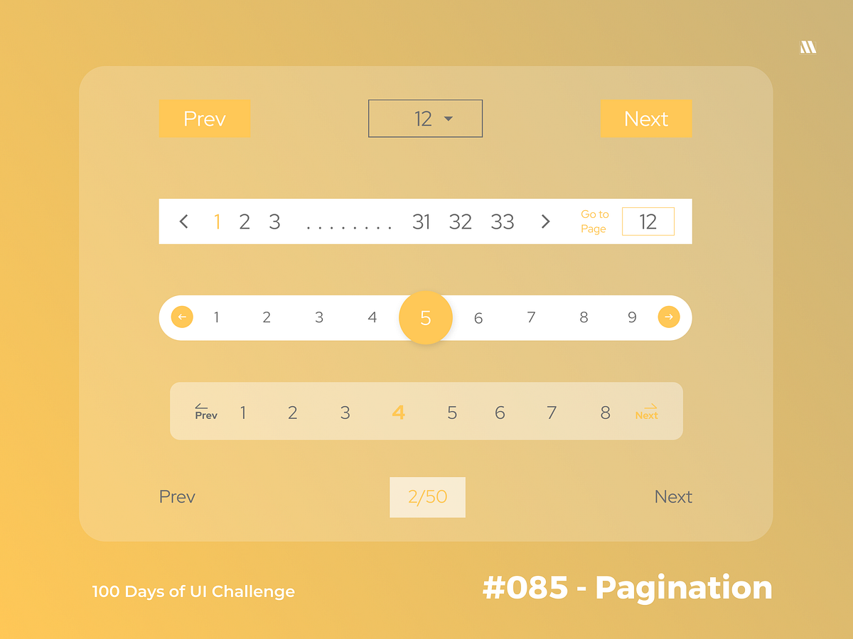 UI Pagination designs, themes, templates and downloadable graphic ...