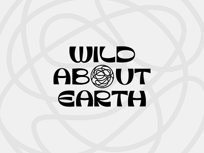 Wild About Earth around bold branding earth geometric globe hippy icon logo minimal planet scribble sixties symbol travel