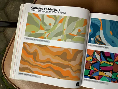 ORGANIC FRAGMENTS Contemporary Abstract Series design graphic design illustration interior mural tern studio vector