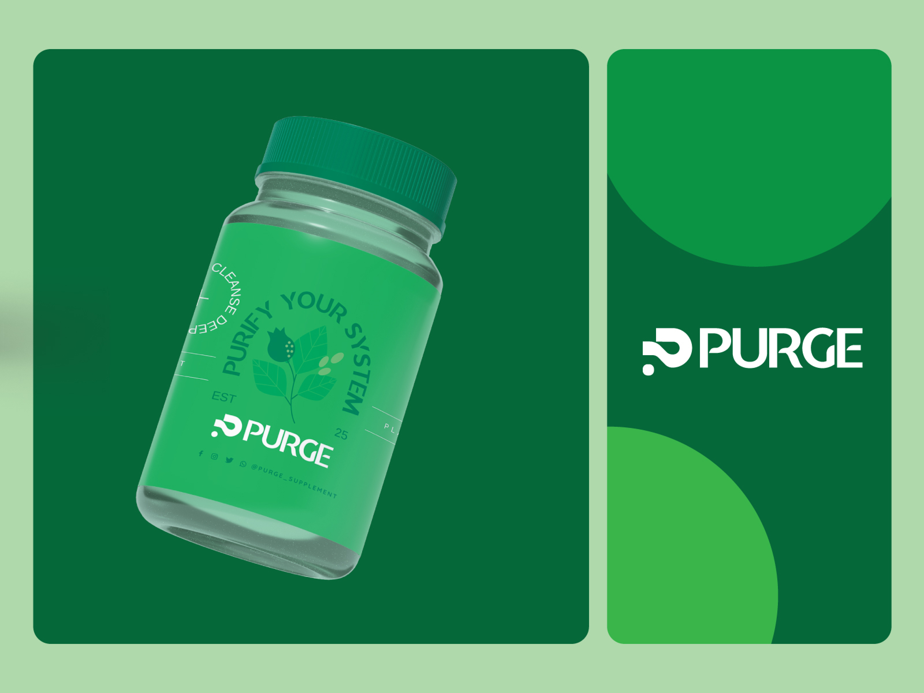 Example of PURGE logo design - Packaging design