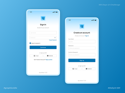 Sign Up | Daily UI - 001 app daily ui daily ui challenge design minimal mobile app signin signup ui ui design ux