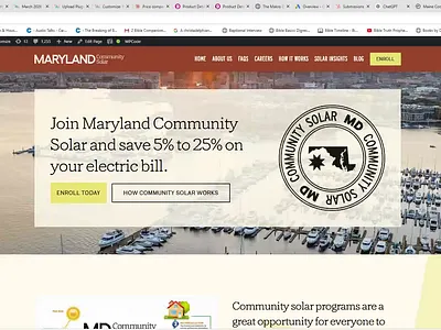 MD Community solar ui ux web web design wordpress