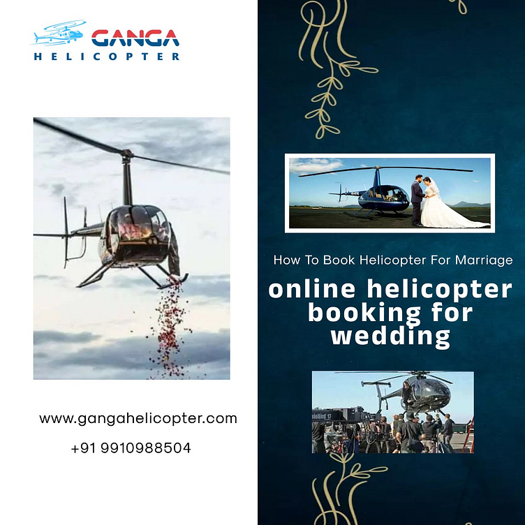 online helicopter booking for wedding how to book helicopter by ganga helicopter on Dribbble