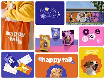 Happy Tail — Dog Food Brand Identity & Packaging brand identity branding food packaging pet brand identity pet food branding product packaging visual identity