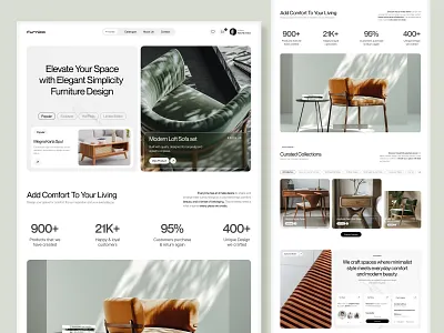 Home Decor Website Design - Furniture Ui business buy design ecommerce furniture furniture ui furniture website home decor home page interior landing page modern ux products sell ux web design website wood