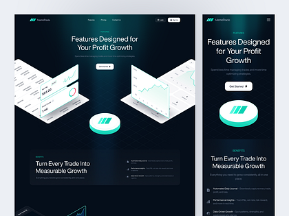 MemoTrade - Trading Website Features Page
