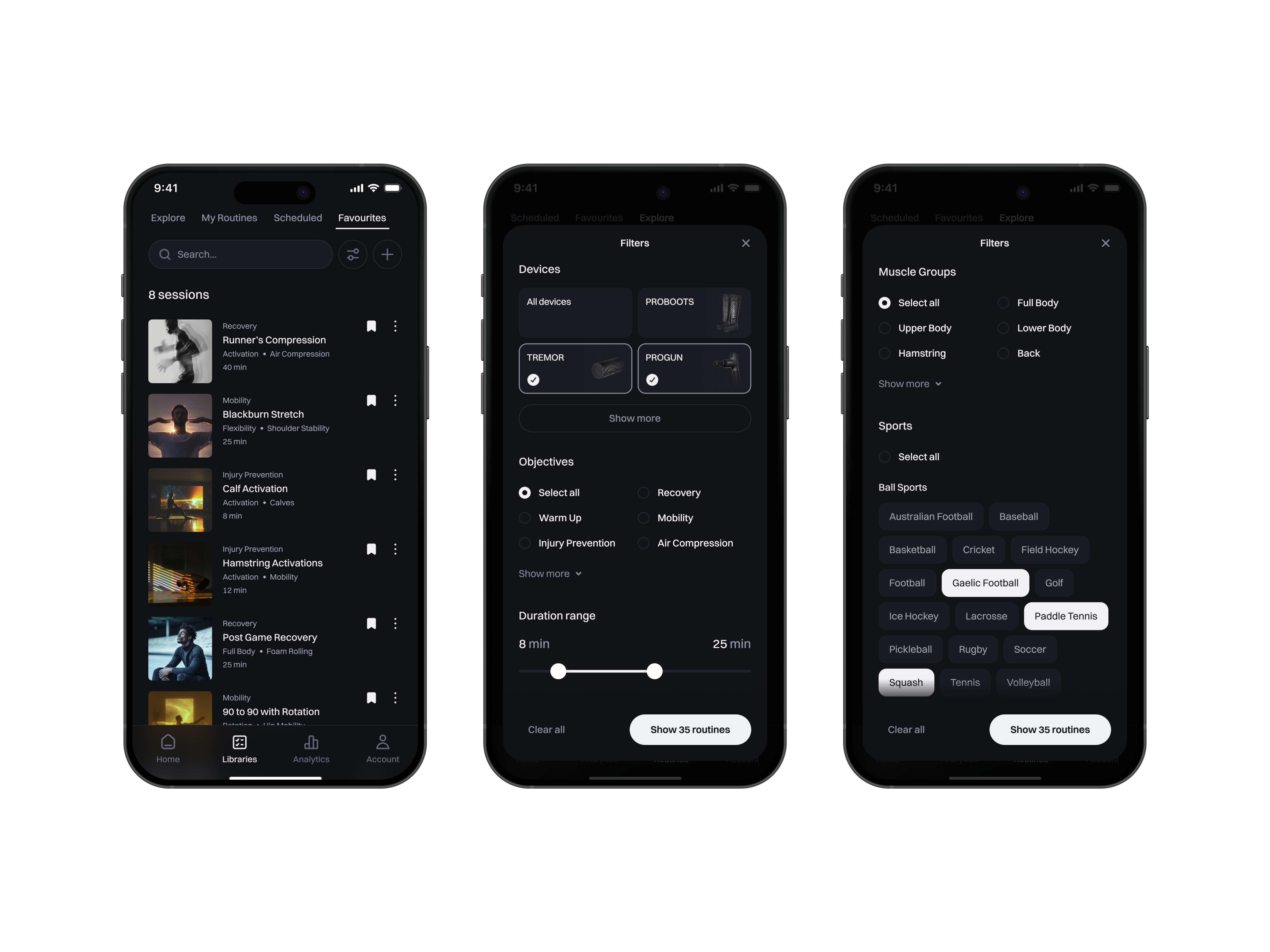 Filter bottom sheet - Protec recovery app