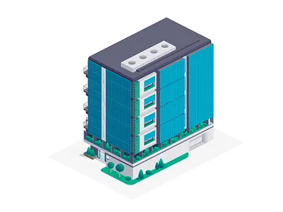Siemens CityGuard — Building arch architecture building city illustration isometric isometry