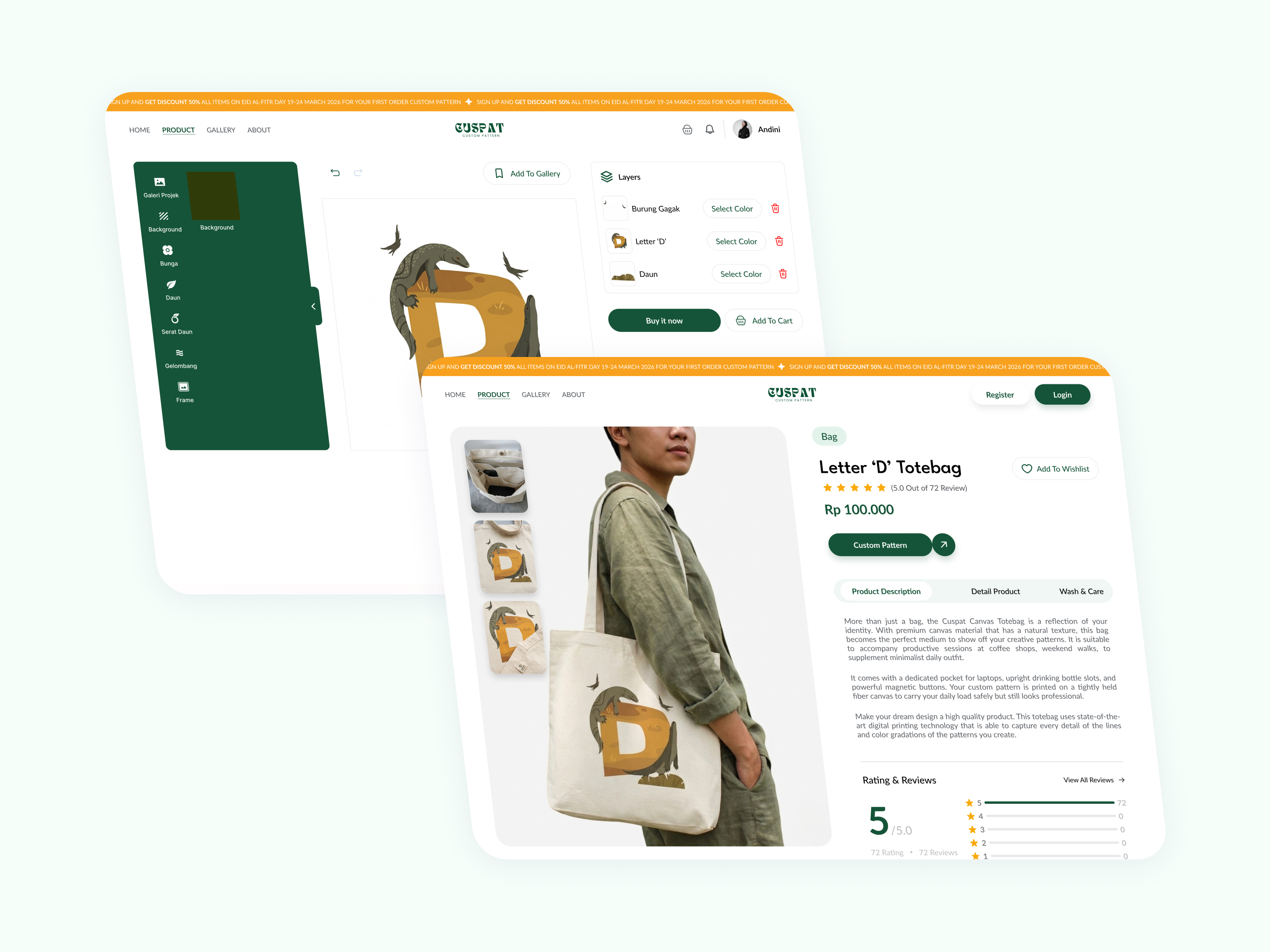 Example of E Commerce UI/UX Design & Development