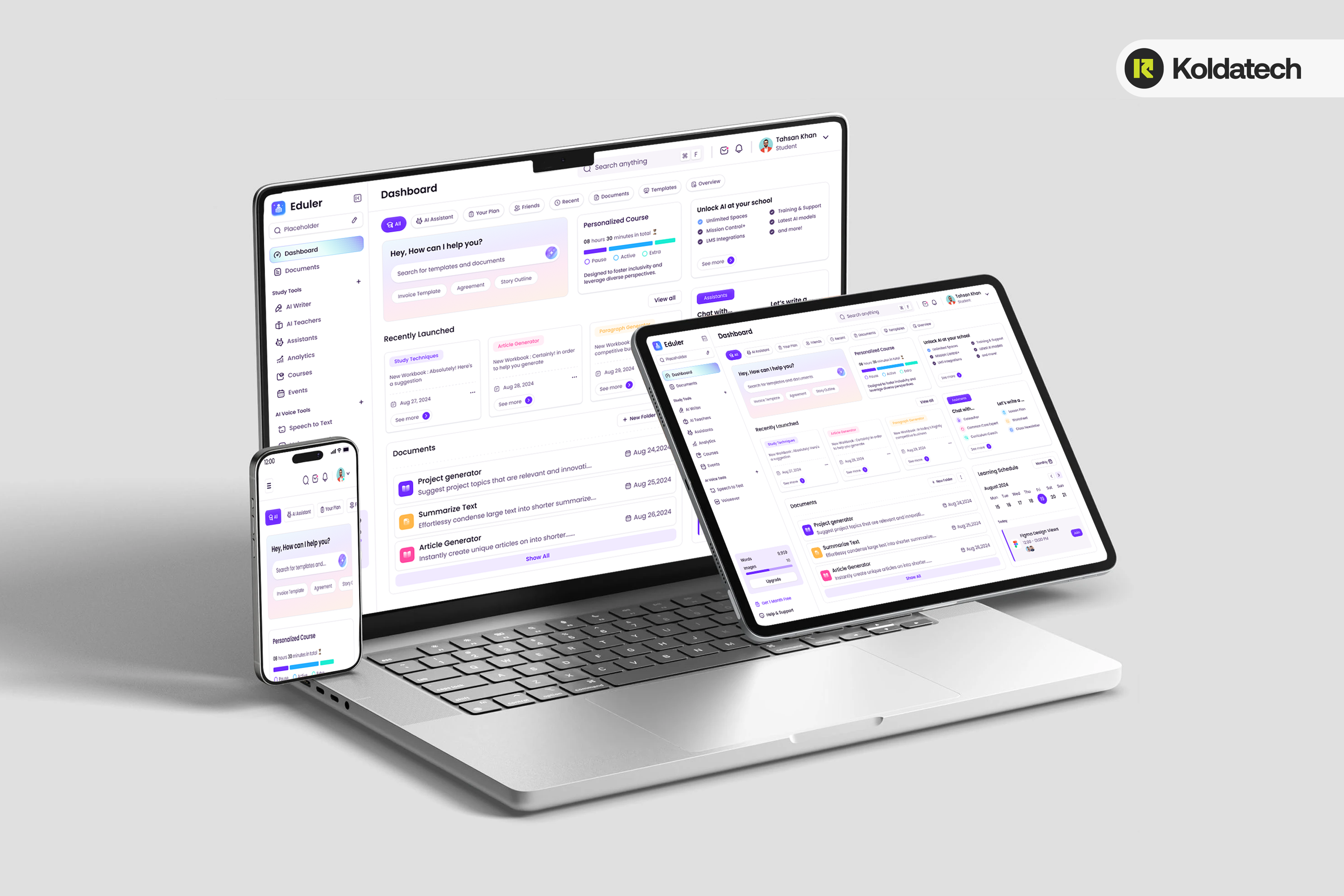 AI-Powered Education Dashboard — Eduler UI/UX Design ai automation branding crm dashbord design enterprise dashbord erp graphic design logo mobile design saas ui ux web design