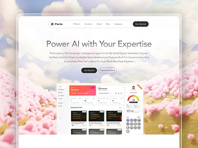 Perle AI - AI Intelligence Platform 3d art ai ai agents ai company ai intelligence ai saas artificial intelligence bento clean conversion website hero landing page minimal ui product design saas statups ui visual design web design website workflow