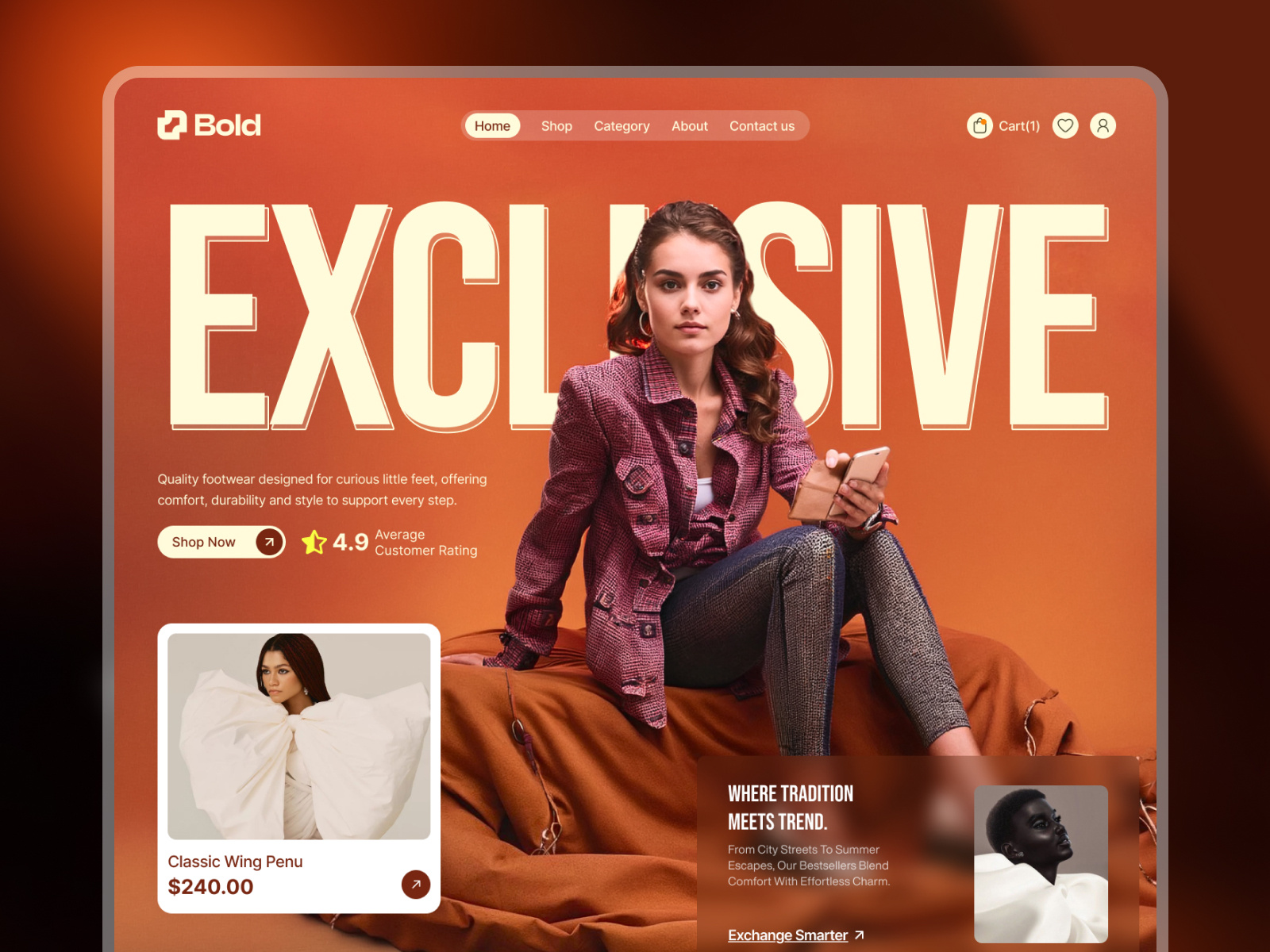 Bold Ecommerce for Modern Fashion Brands website clean hero section clothing ecommerce design ecommerce ecommerce website fashion fashion ecommerce figma figma uiux design header section design hero section landing page mobile ecommerce modern website shopify design techwitpro uiux web website website design wordpress