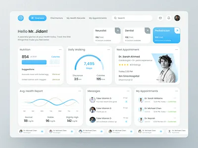 Healthcare Appointment Dashboard – UI/UX Design admin dashboard appointment scheduling clinic management digital healthcare doctor appointment doctor booking ehr system healthcare app healthcare dashboard healthcare platform healthcare saas healthcare software healthtech hospital dashboard medical app medical dashboard medical ui patient management saas dashboard telemedicine