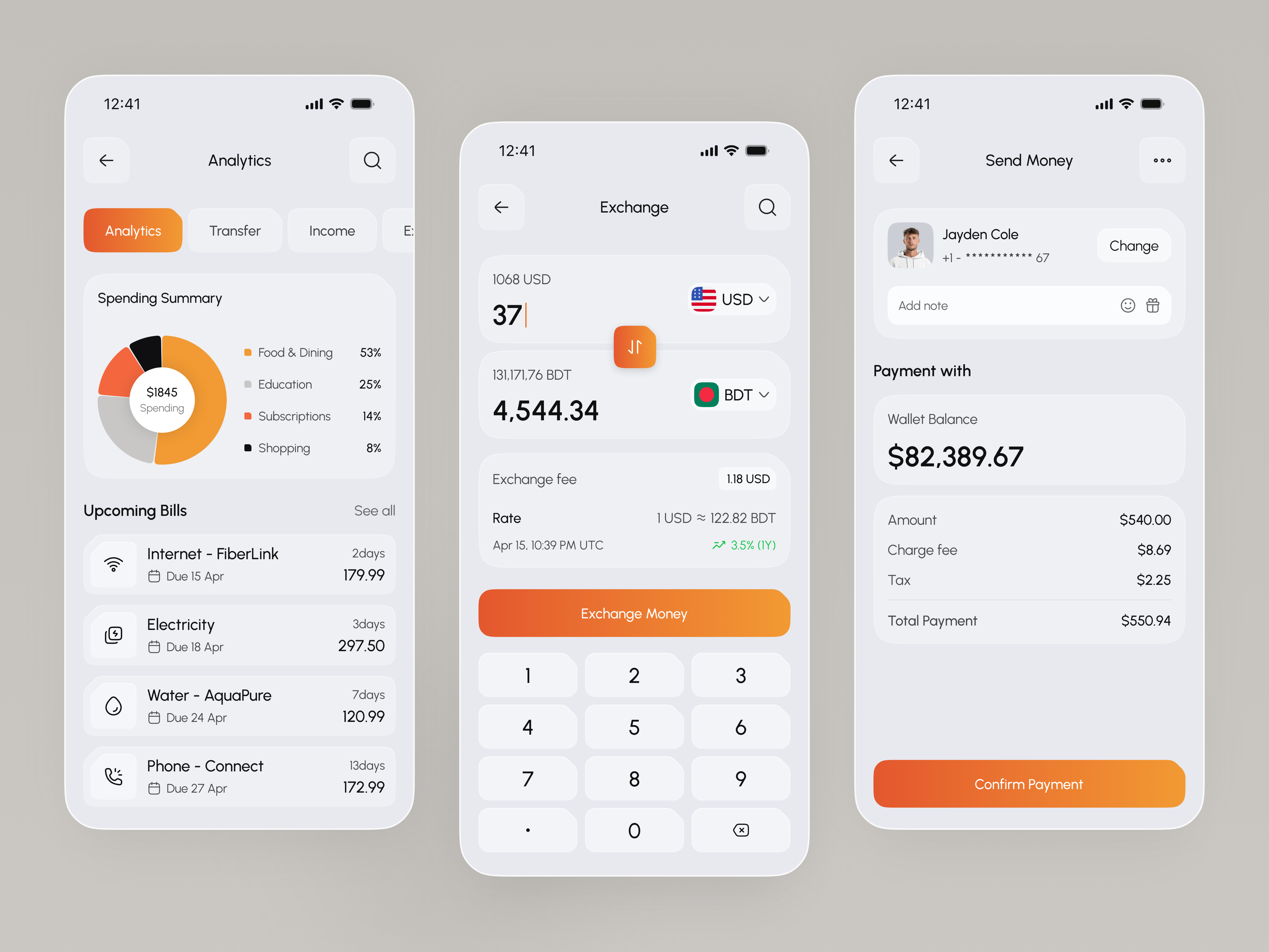 Parsonal Budget & Money Exchange App UI analytics app app design banking app dashboard ui data visualization design digital wallet expense tracker finance app fintech ui management app mobile mobile app mobile app design mobile ui money transfer payment app user interface uxui web