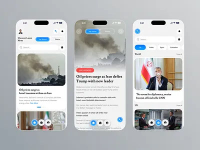 News & Article app mobile ui design ai news app app app design content app design media app mobile app mobile app design mobile ui news news app news interface newspaper social media web world news