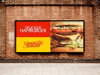 Stranger Burger Billboard branding design designer graphic graphic design graphicdesigner logo poster