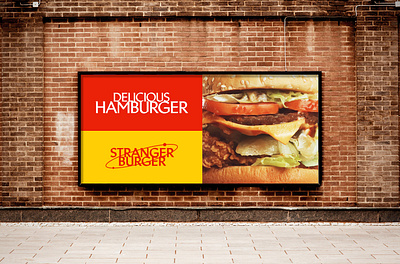 Stranger Burger Billboard branding design designer graphic graphic design graphicdesigner logo poster