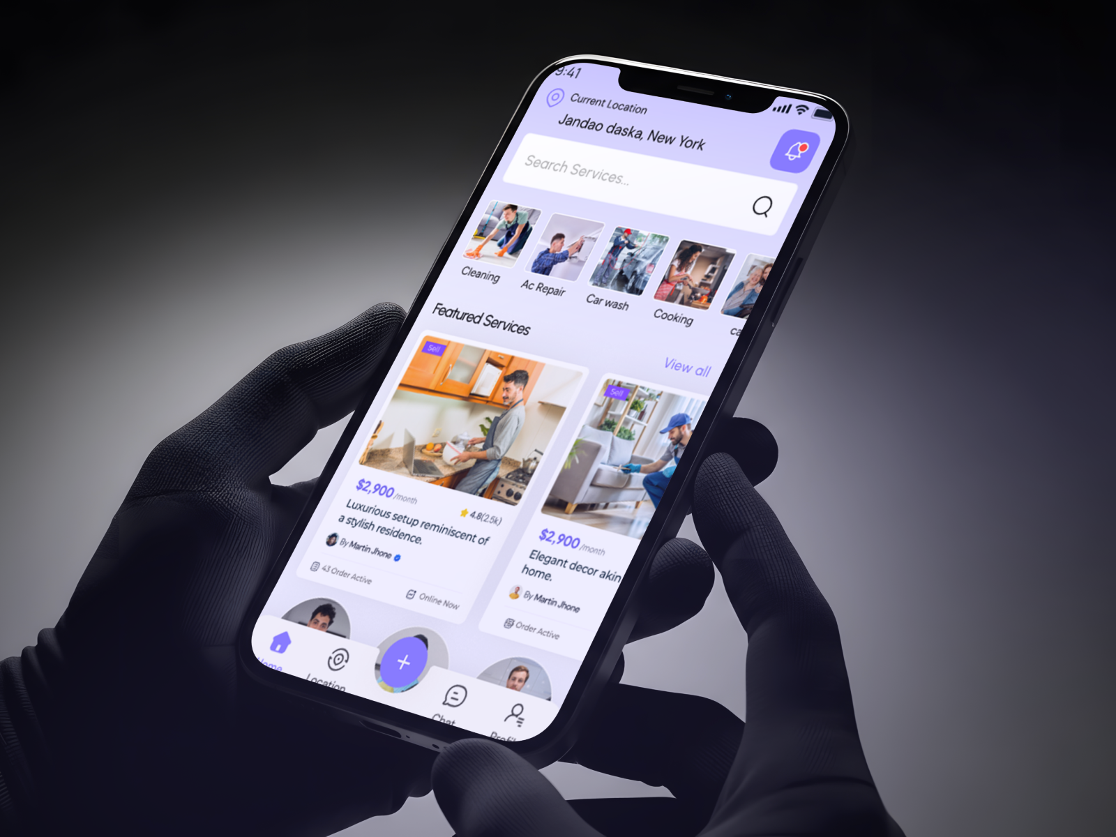 On-Demand Service Mobile App UI | Modern Marketplace & Booking