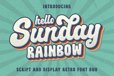 Sunday Rainbow Font 3d animation app branding design graphic design illustration logo motion graphics typography ui ux vector