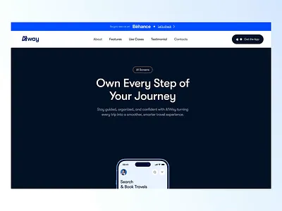A1 Ways - AI Traveling Landing Page a1waysdesign landingpage landingpagedesign pagedesign travelingappdesign travelinglandingpage websitedesign