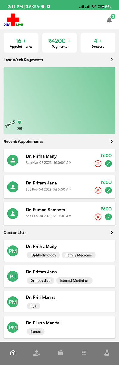 Doctor Booking App design ui