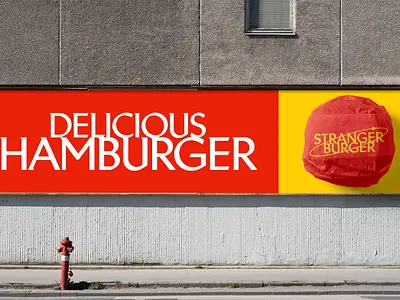 Stranger Burger Billboard branding design designer graphic graphic design graphicdesigner logo
