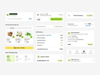 Delivery Mobile App android card componentgallery deliveryapp design system grocerryapp ios mobiledesign modal ui
